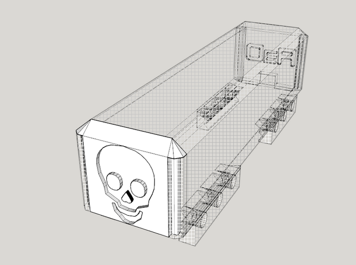 Time to Die Skull Door for Stick Battery Box 3d printed 