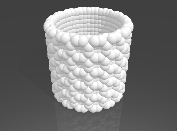 Pebble Cup - Checkered Pattern 1 (Small Size) 3d printed