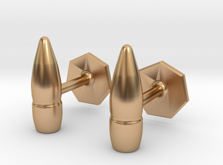 5.56 x 45mm Projectile Cufflinks 3d printed