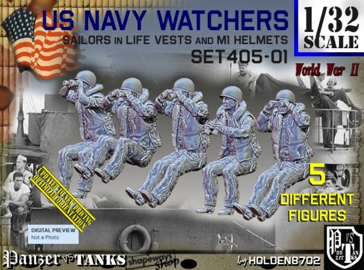 1/32 USN Watchers Set405-01 3d printed