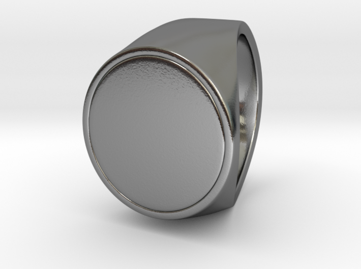 Signe - Unique US 6 Small Band Signet Ring 3d printed
