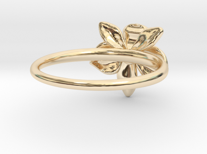 Petite Orchid Ring- US Size 5 3d printed