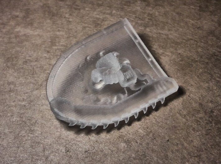 Mixed Chainshield (Buzzsaw Droplet design) 3d printed 