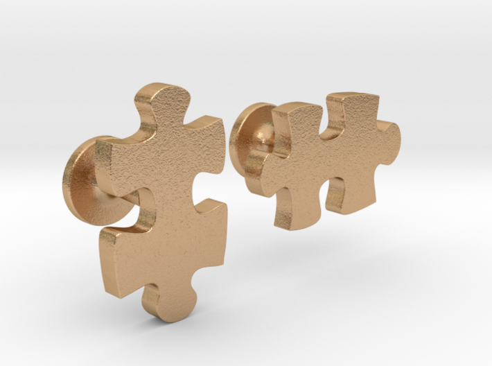 puzzle piece cufflinks 3d printed
