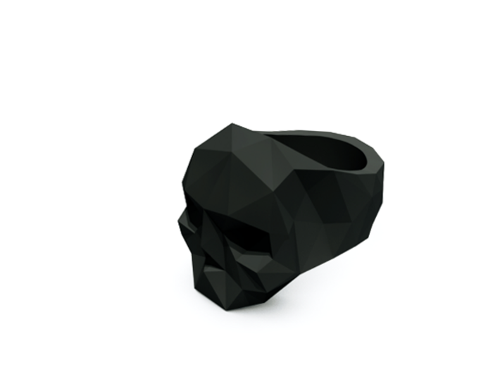 Low Poly Skull Ring 3d printed 