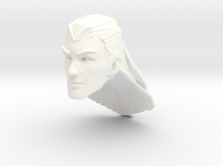 human head male long hair 3d printed