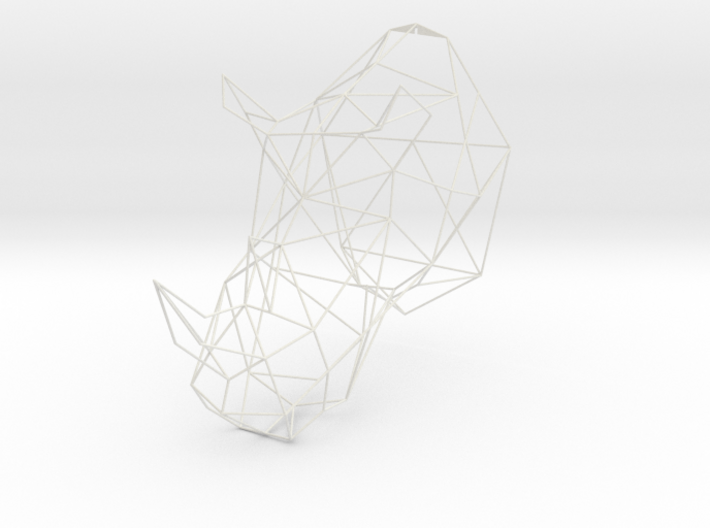 XL 3D Printed Rhino Trophy Head 3d printed