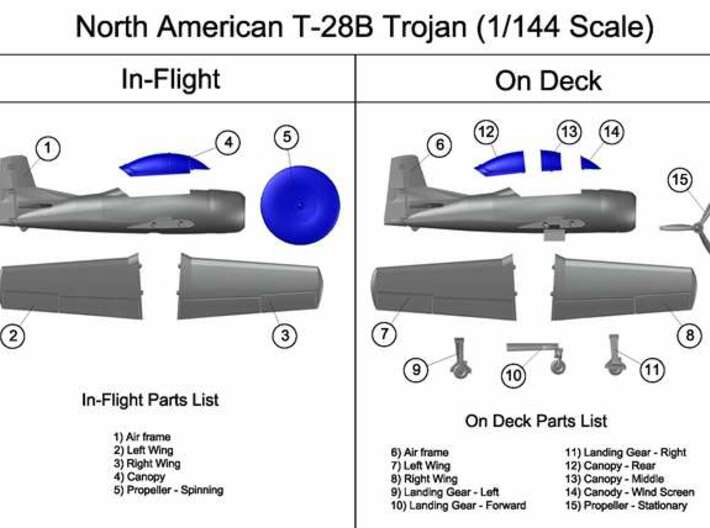 T-28B-144scale-05-Propeller-Spinning 3d printed 