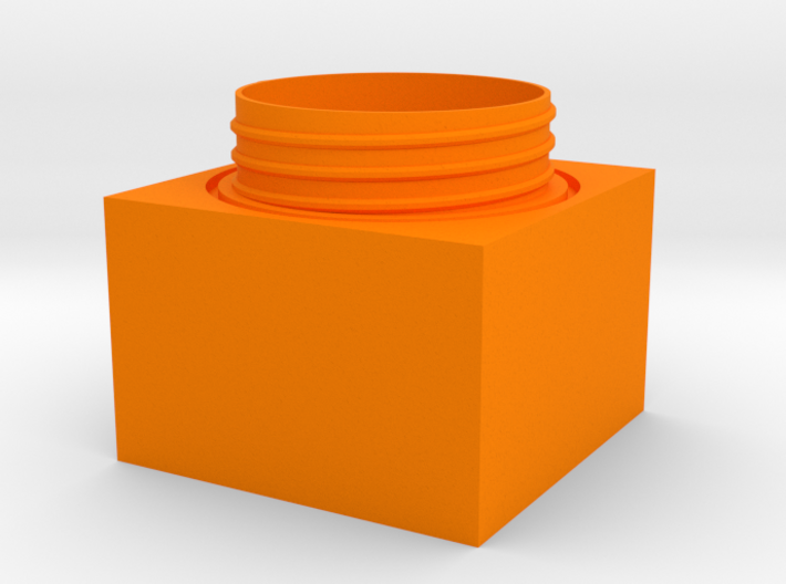 Cubic jar - bottom 3d printed