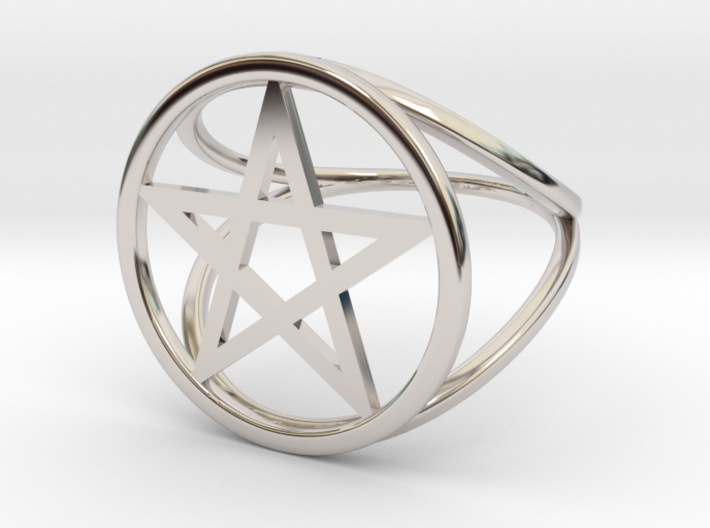 Pentacle ring 3d printed