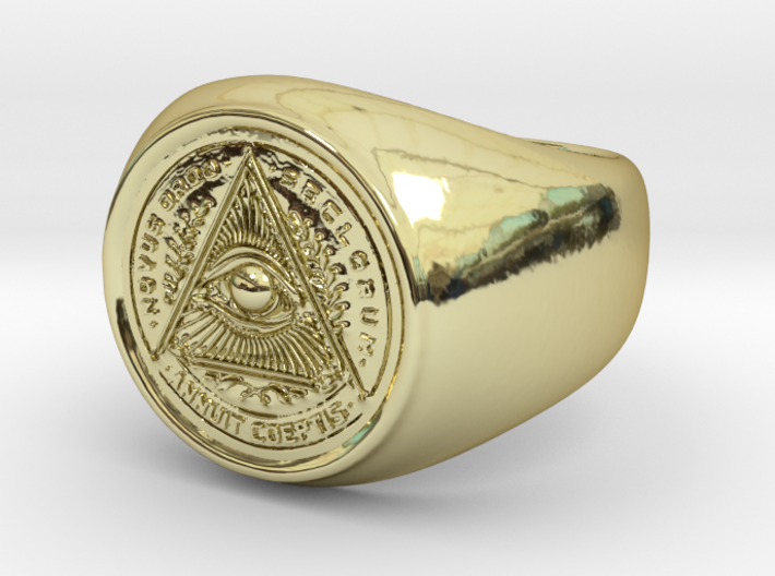 Illuminati Ring 3d printed