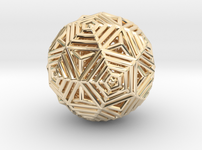 Dodecahedron to Icosahedron Transition 3d printed