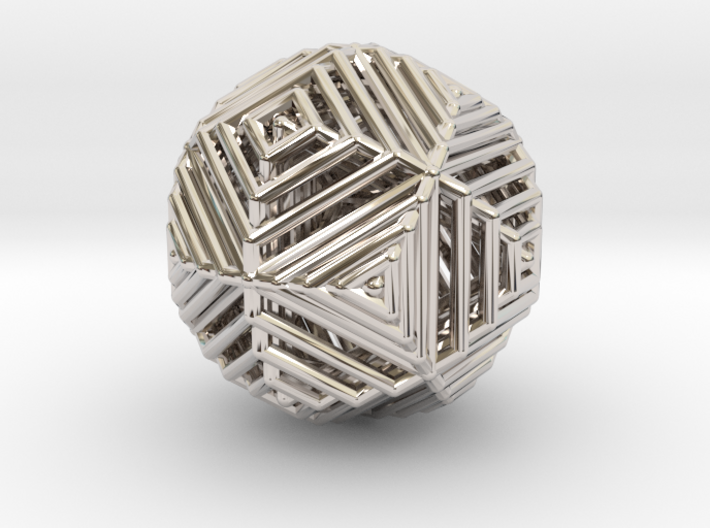 Cube to octahedron transition Version 2 3d printed