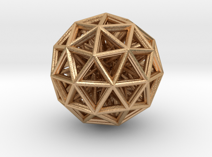 Geometric sphere with connected vertics 3d printed