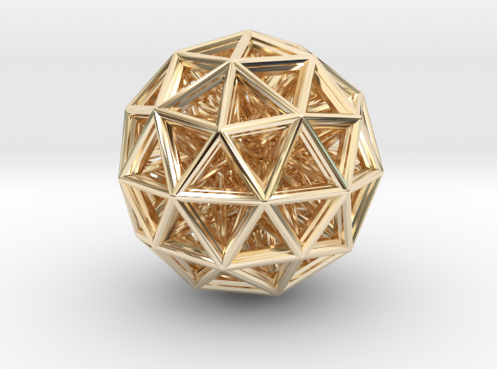 Geometric sphere with connected vertics 3d printed
