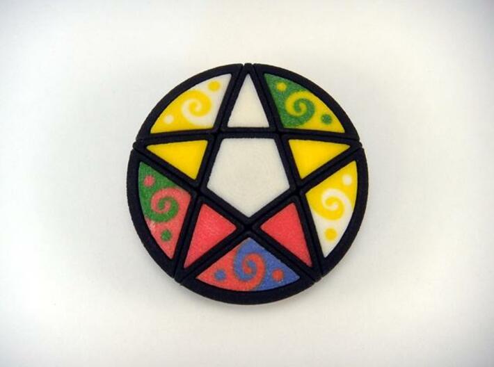 Pentacle Puzzle 3d printed Two Turns