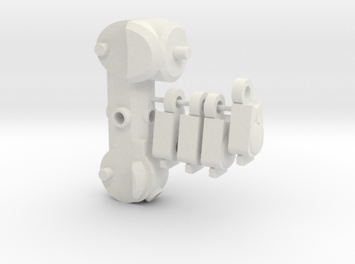 Oberon Steed Micronauts Figure 3d printed White Parts