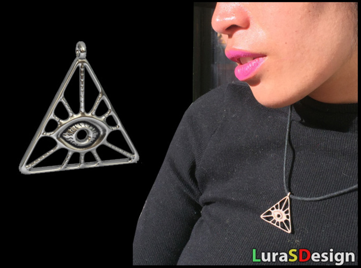 Illuminati Pendant 3d printed Antique Silver Preview