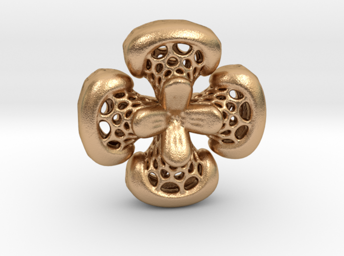 Sphericon Flower pendant 3d printed