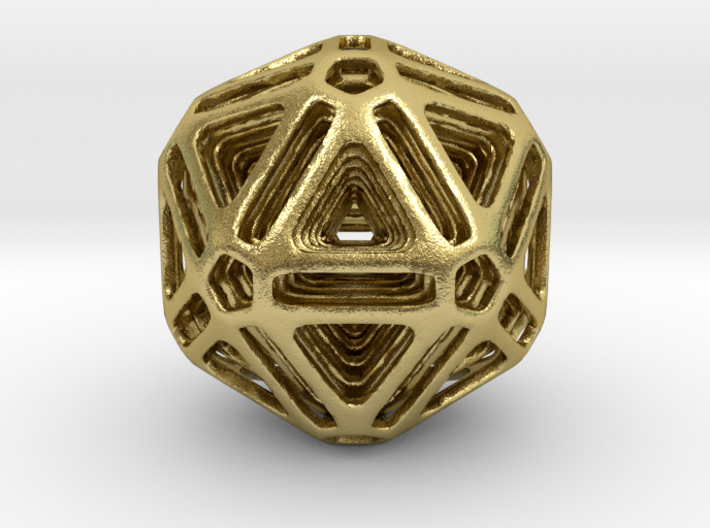 Nested Icosahedron for pendant 3d printed