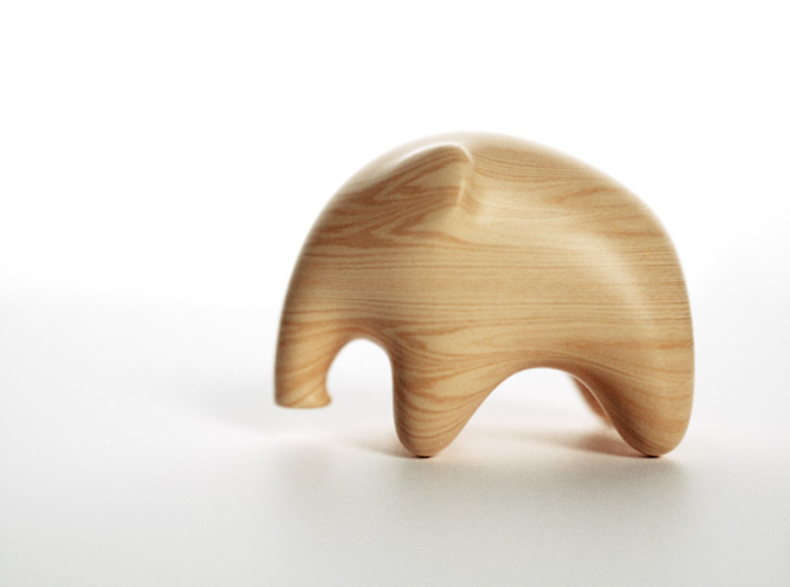 Elephant Black 3d printed Formerly wooden, Now Stainless 