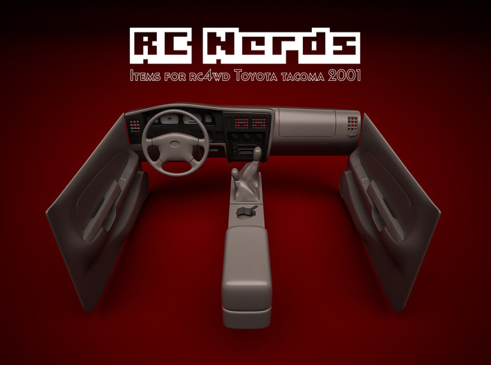 RCN124 Interior door panels for RC4WD Toyota Tacom 3d printed 