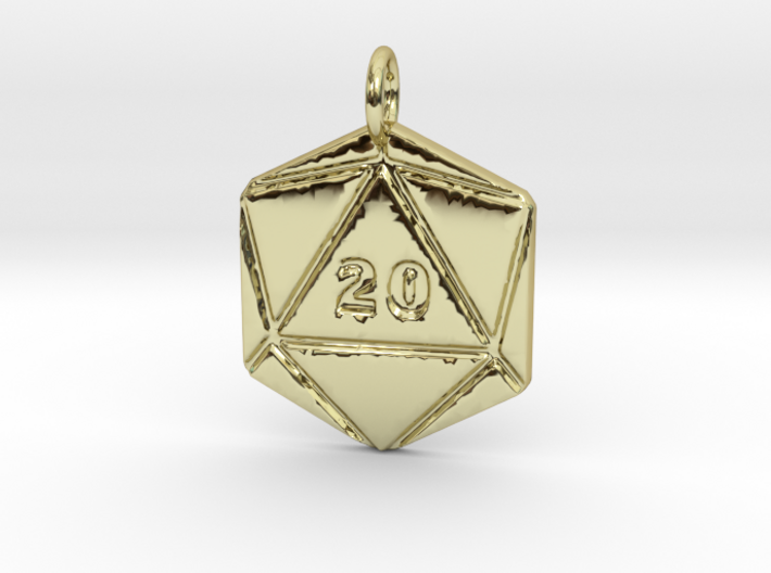 D20 Pendant - Precious 3d printed