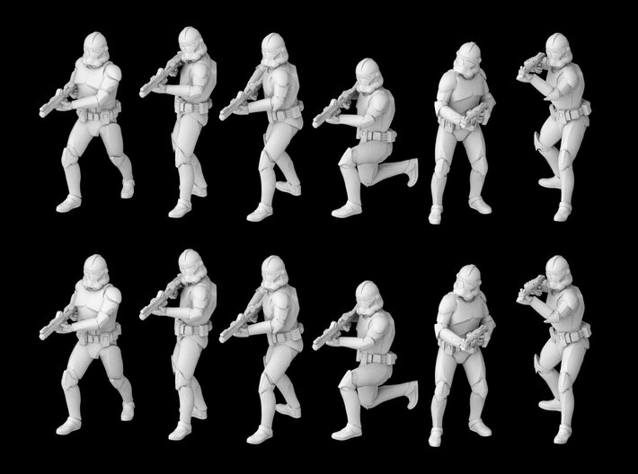(1/47) 12x Clone Trooper Phase 2 3d printed