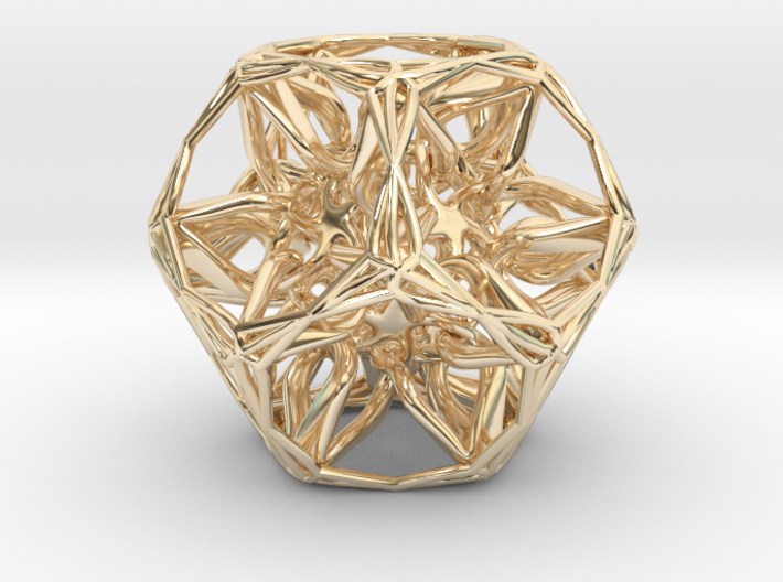 Organic Dodecahedron star nest 3d printed