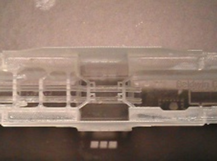 Baldwin DT6-6-2000 Dummy N Scale 1:160 3d printed Handrails Inside Shell (Before Cleaning)