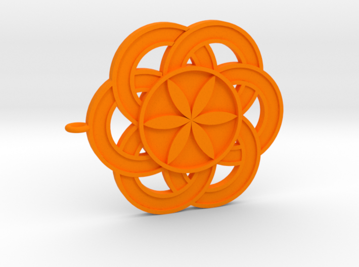 Crop circle Pendant 3 Flower of life 3d printed