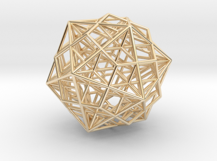 Great Dodecahedron / Dodecahedron Compound 1.6&quot; 3d printed