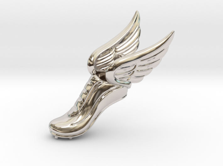 Mercury Winged Track Shoe Pendant 3d printed