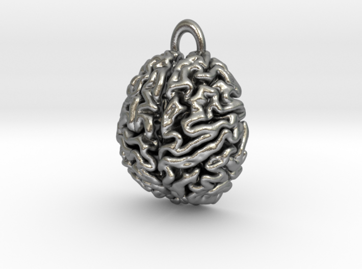 Anatomical Brain Pendant 3d printed
