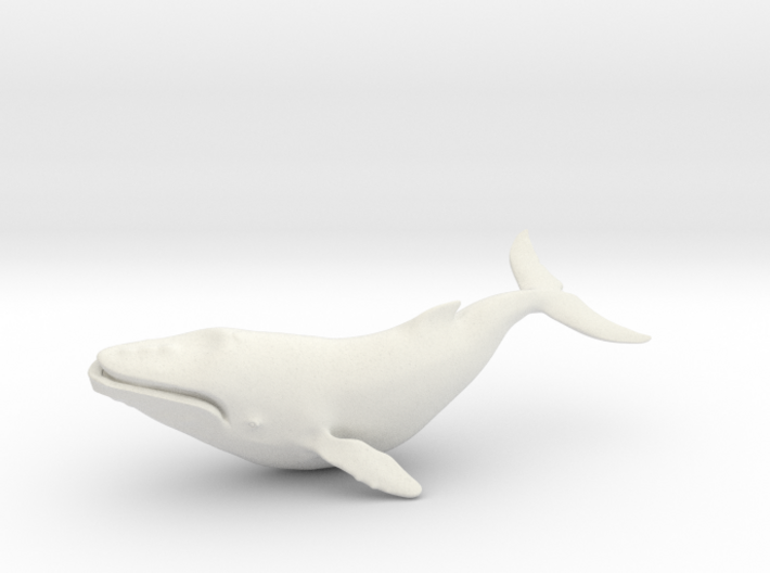 25cm blue whale 3d printed