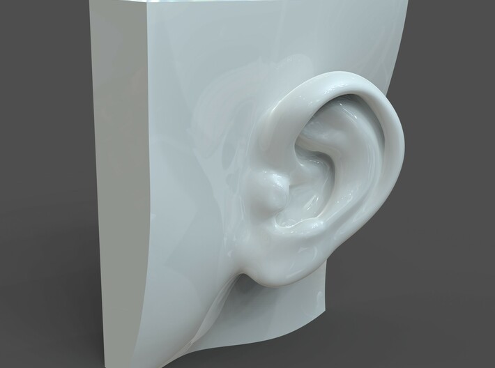 Realistic female ear model F1P1D0V1ear 3d printed 