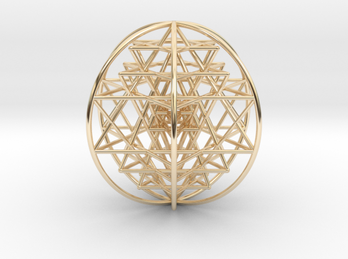 3D Sri Yantra 6 Sided Optimal Large 3&quot; 3d printed