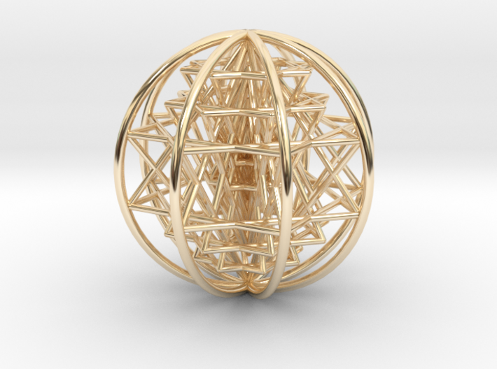 3D Sri Yantra 8 Sided Optimal Large 3&quot; 3d printed