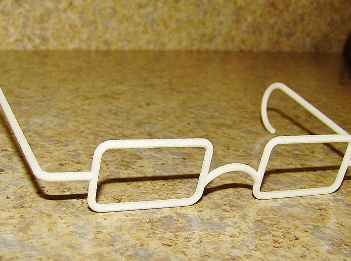 Mrs. Beasley Glasses for 21&quot; Doll 3d printed White Rough