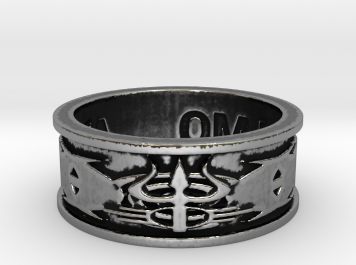 Lord Shiva's Ring &quot;Karma II&quot; Ring Size 13 3d printed