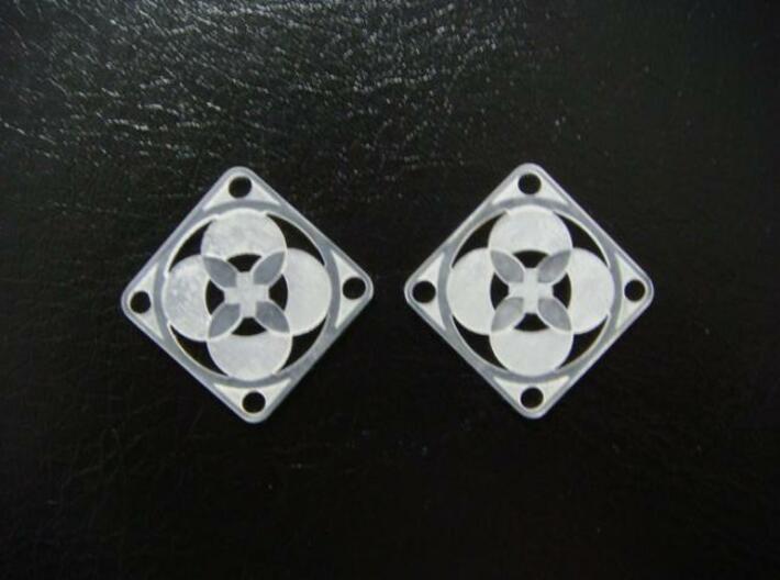 Elegant Earrings - Four Petals Bound 3d printed Frosted Ultra Detail