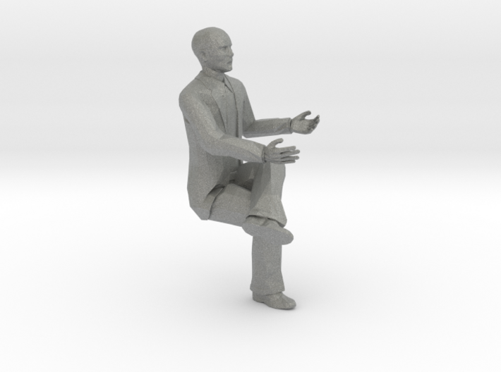 S Scale bald sitting man 2 3d printed This is render not a picture