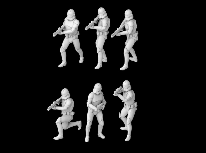 (1/47) 6x Clone Trooper Phase 2 3d printed