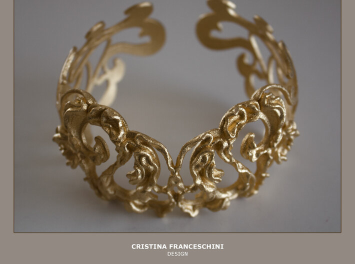baroque bracelet 3d printed 