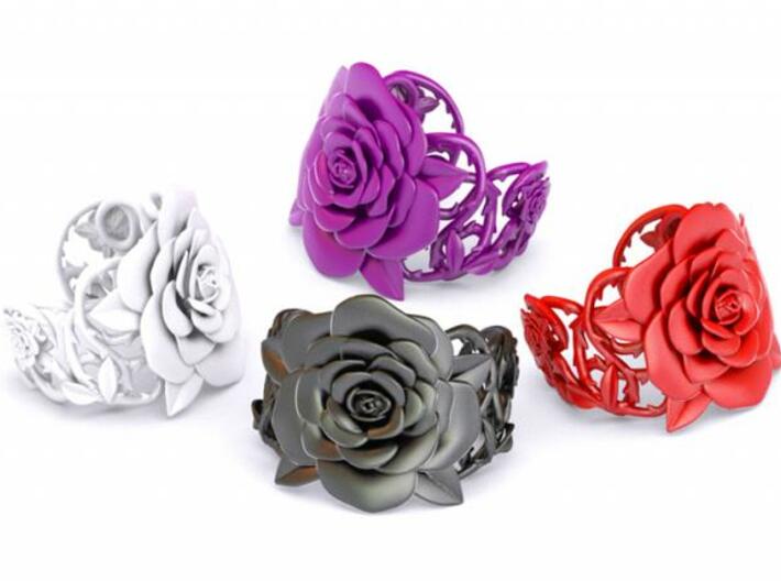 Rose Bracelet 3d printed 