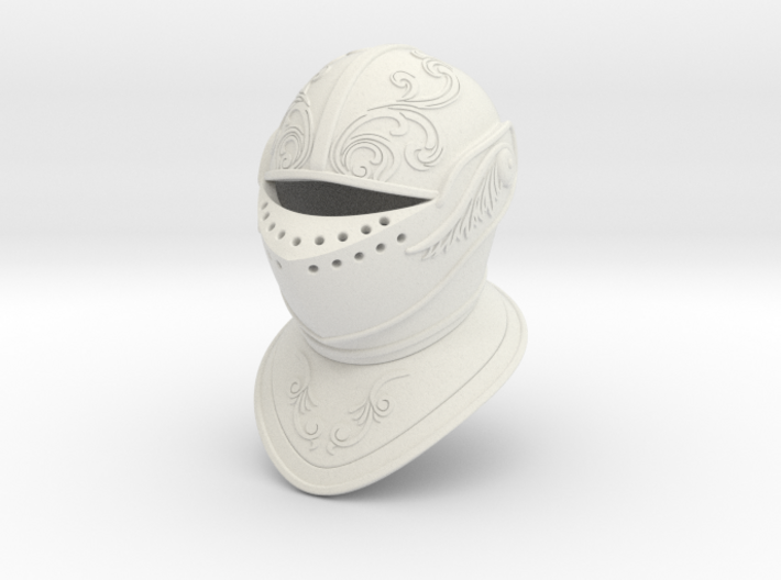 Ornate Closed Helm (Full) 3d printed