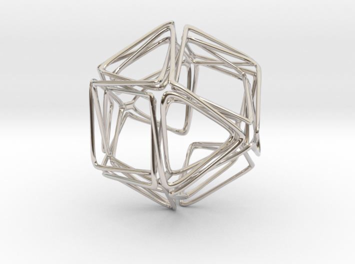 Looped Twisted Cuboctahedron 3d printed