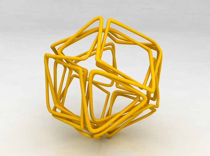 Looped Twisted Cuboctahedron 3d printed 