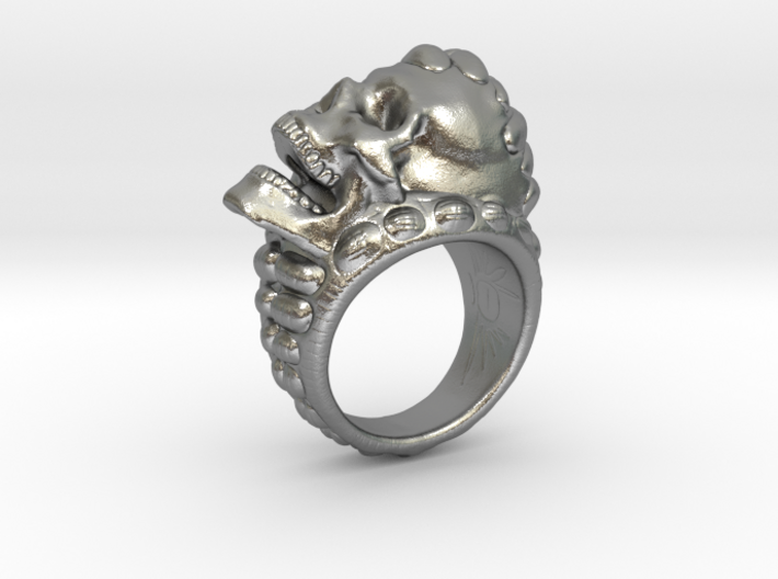skull-ring-size 11.5 3d printed