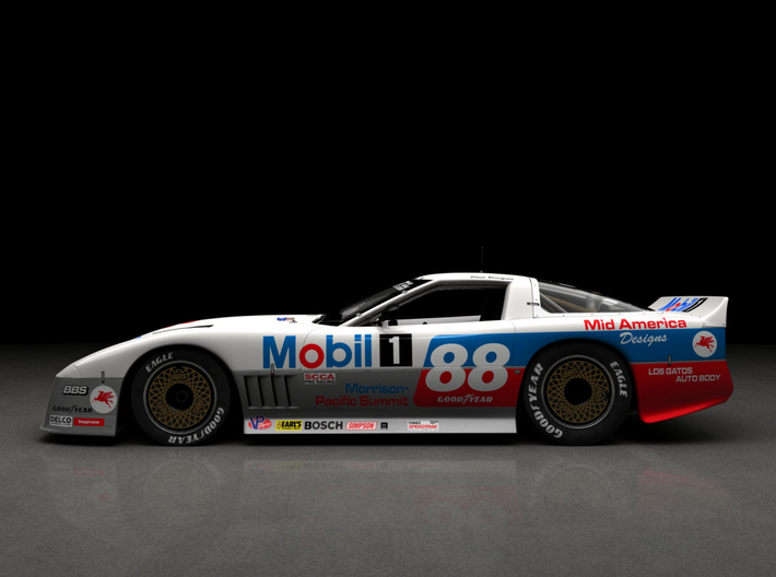 02-B5A 1988 SCCA Trans Am Corvette #88 3d printed Render of this car as raced